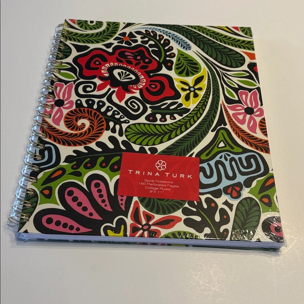 Trina Turk Hard Cover Spiral Bound Notebook and Notepad Bundle